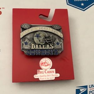 Dallas Cowboys New Super Bowl Champions Belt Buckle Never Used. Big Cabin